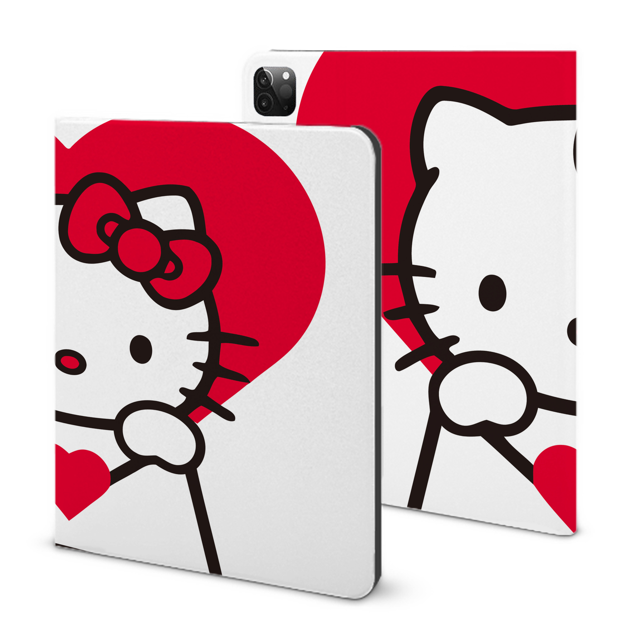 （画像用） Hello Kitty ハローキティ IPadケース ペンホルダー付き ブックスタイルデザイン